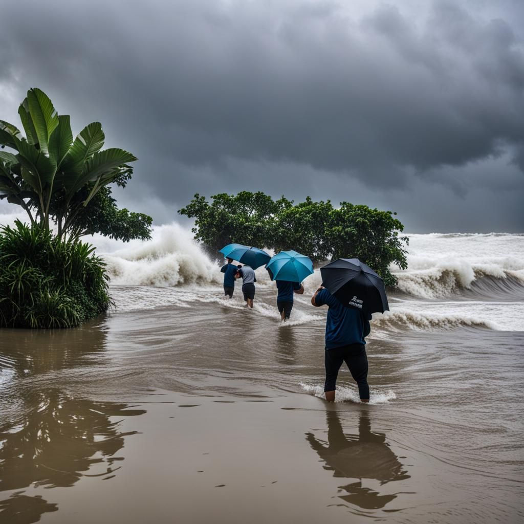 Tropical Storm Flooding Bali: Dark and Gloomy