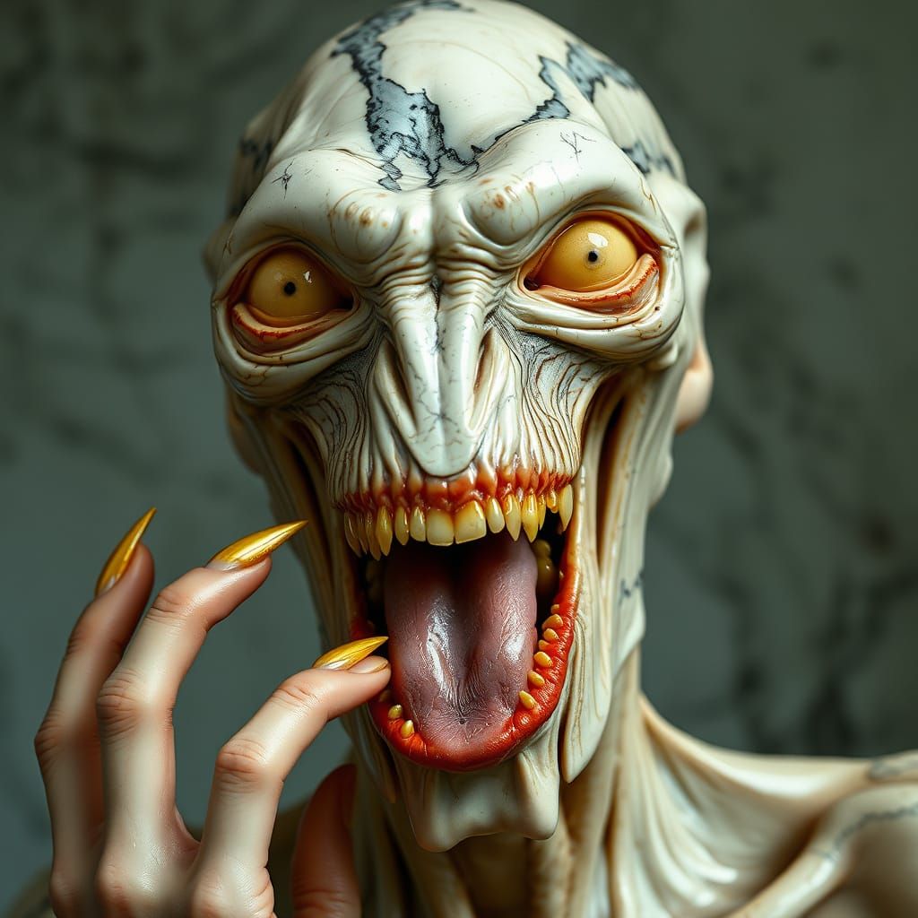 Surreal Biomechanical Composition Inspired by Dutch Masters