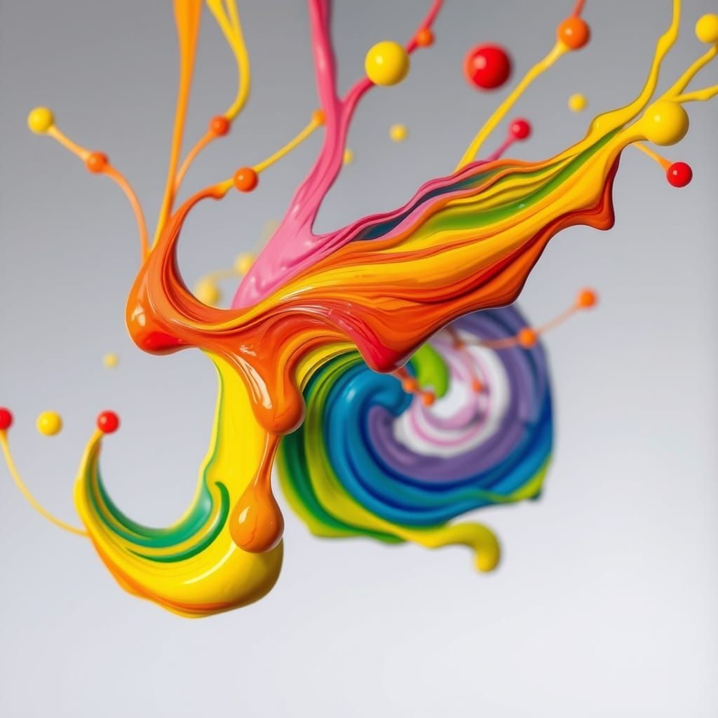 Dripping Paint in Vibrant Colors