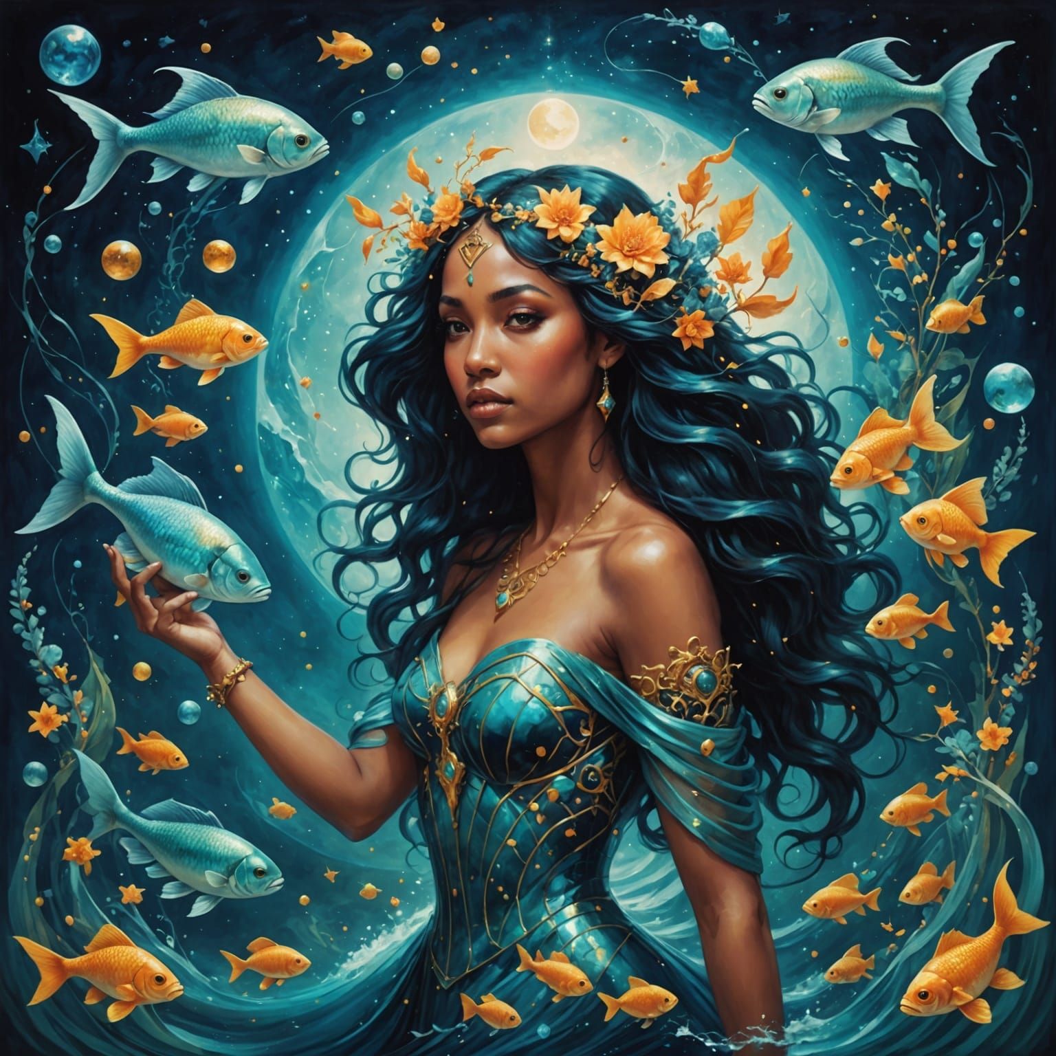 Surreal Zodiac Dreamscape with Fantasy Whispers