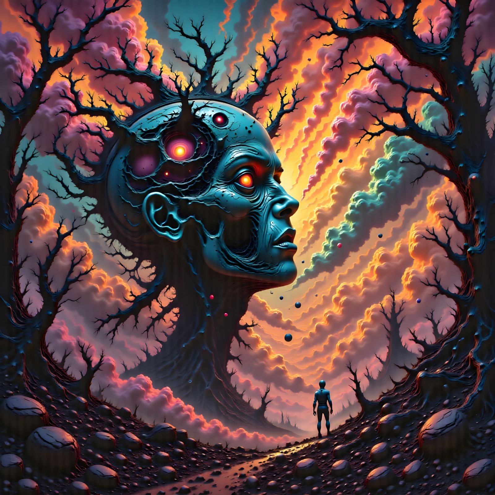 Ethereal Dreamscapes in Vibrant Digital Art