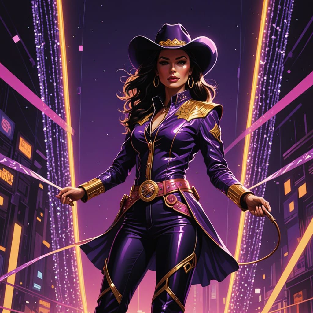 Brunette Beauty Pageant Star Performs Rodeo Tricks