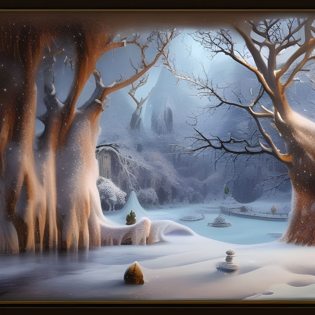 Snowy Glaciers: A Winter Fantasy Landscape