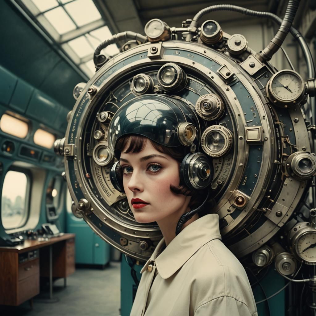 Inventive Retrofuturistic Liminal View of Vintage Technology