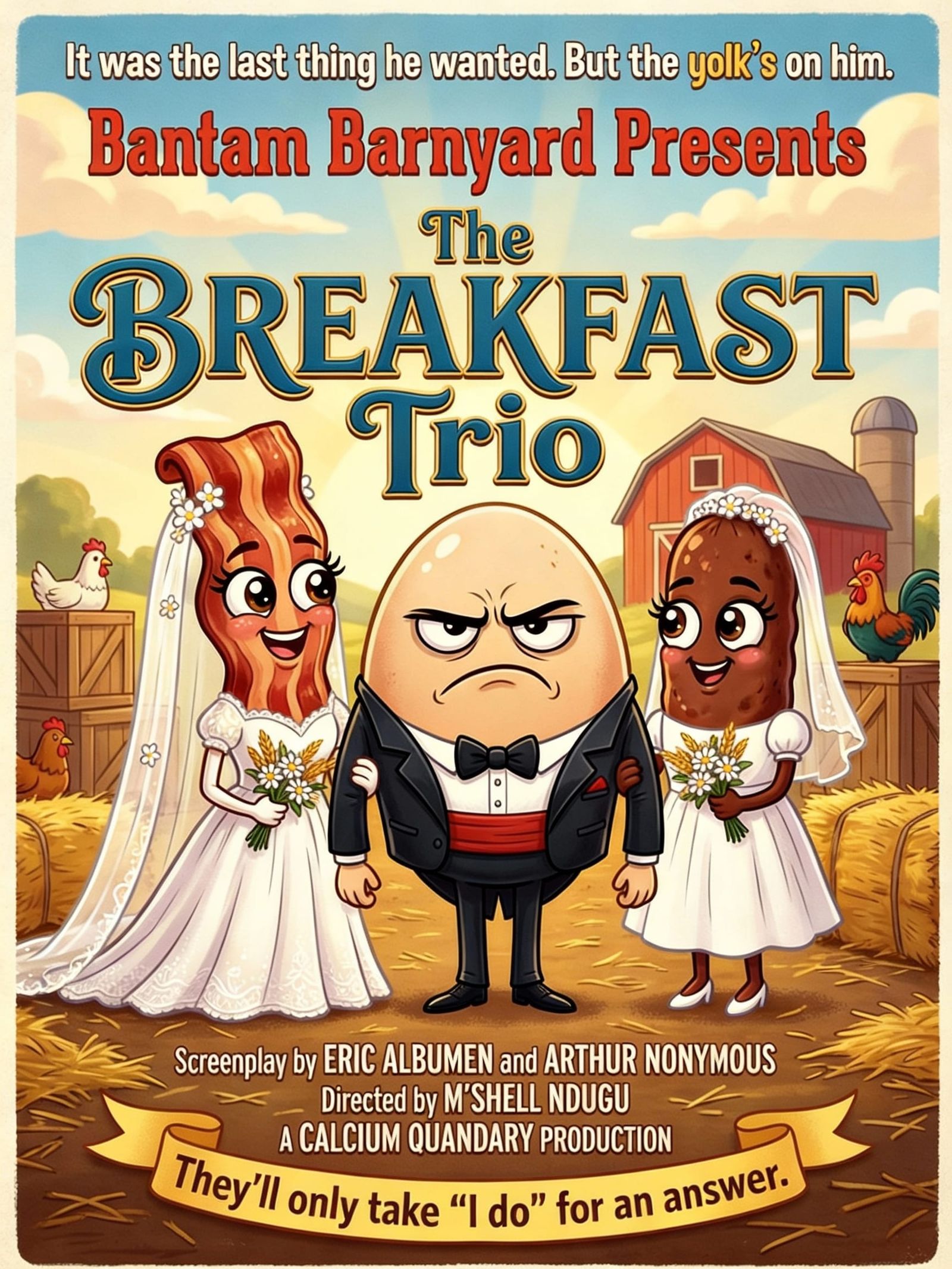 Rom-Com Movie Poster: The Breakfast Trio