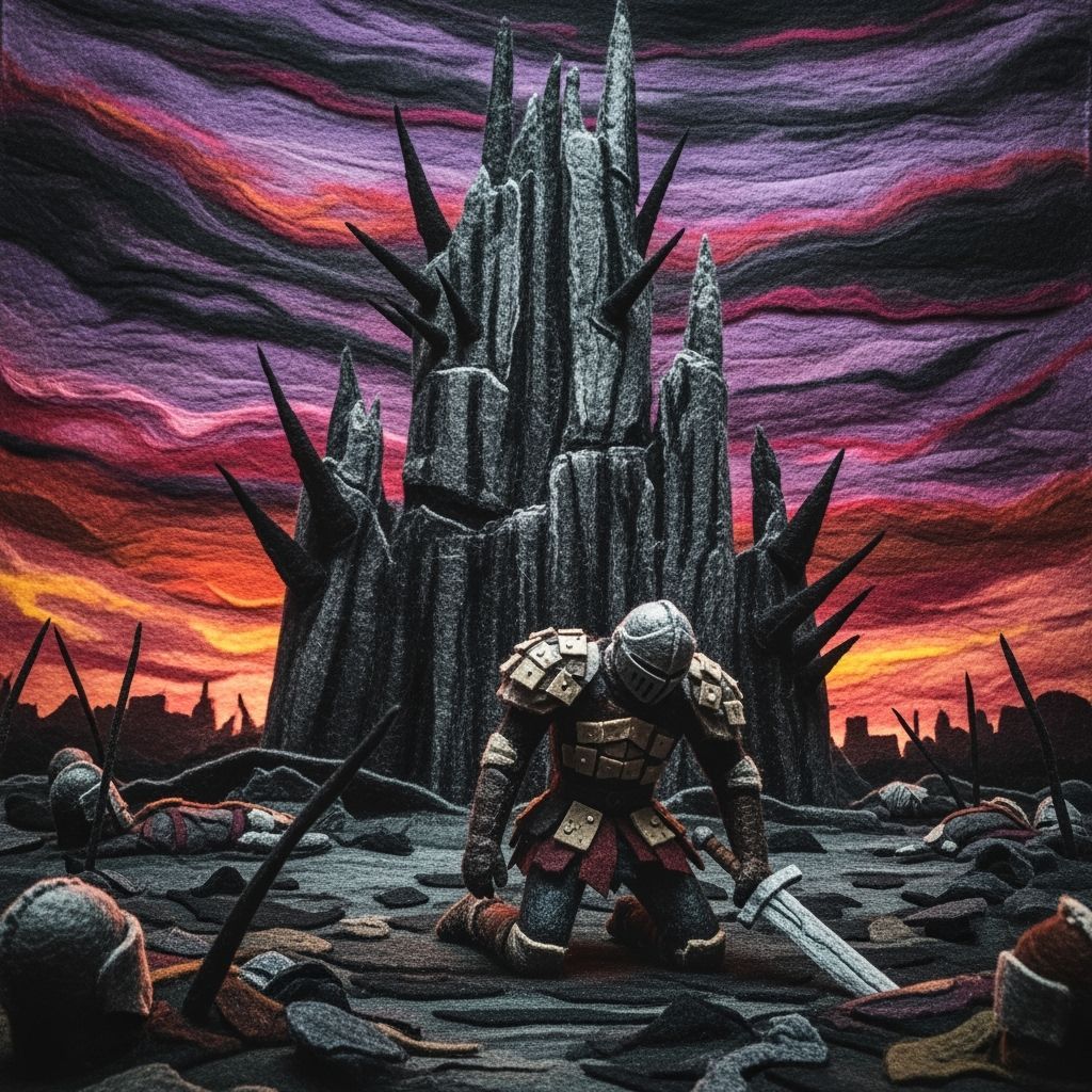 Grimdark Fortress in Felt Craft