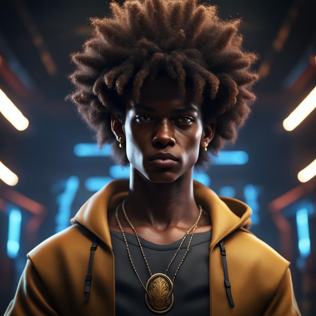 Super Saiyan Teen with Afro: Fantasy Art