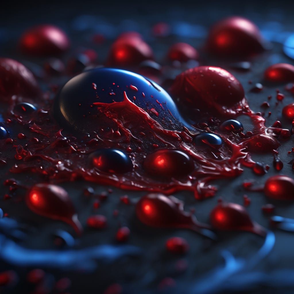 Blood-Red Mandate on Black Silk: A Macro Photograph