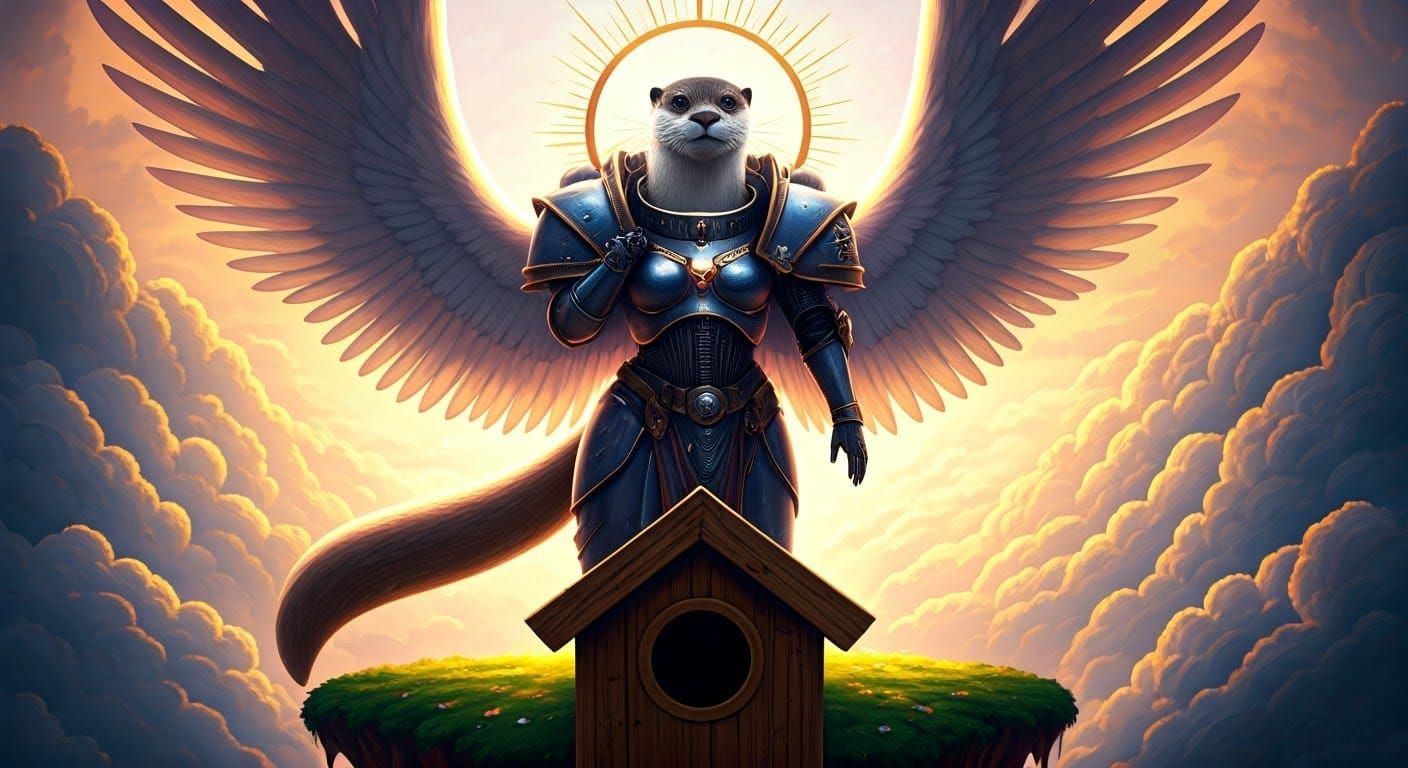 Celestial Otter-Woman in Sisters of Battle Armor