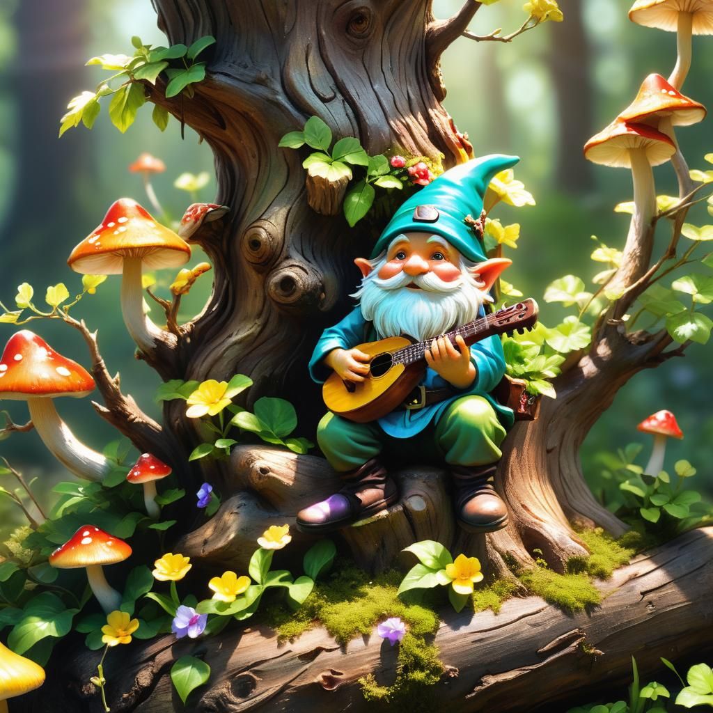 Gnome's Enchanted Forest Lute Song in 3D
