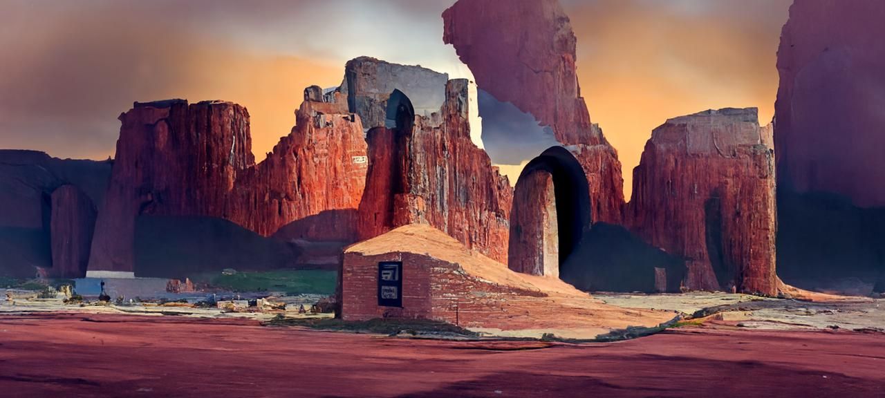 Monument Valley with Modern Commerce