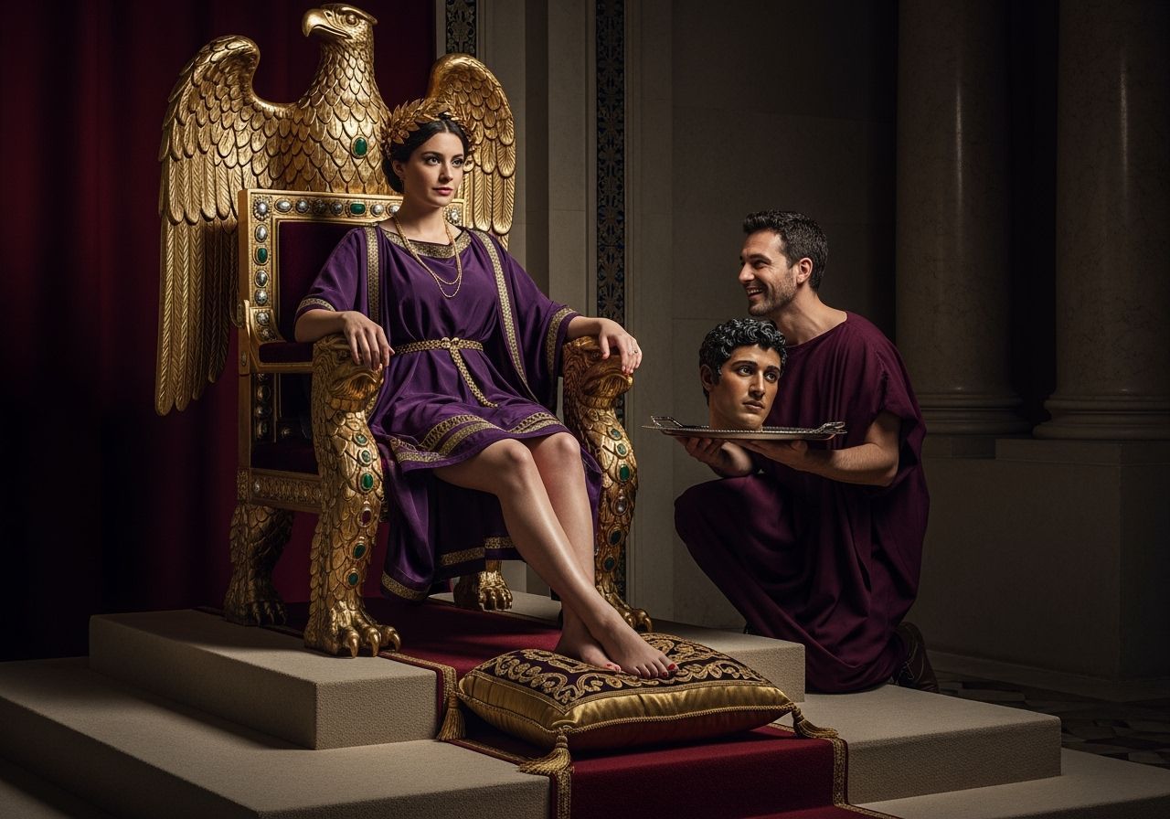 Roman Empress on Eagle Throne, Baroque Style