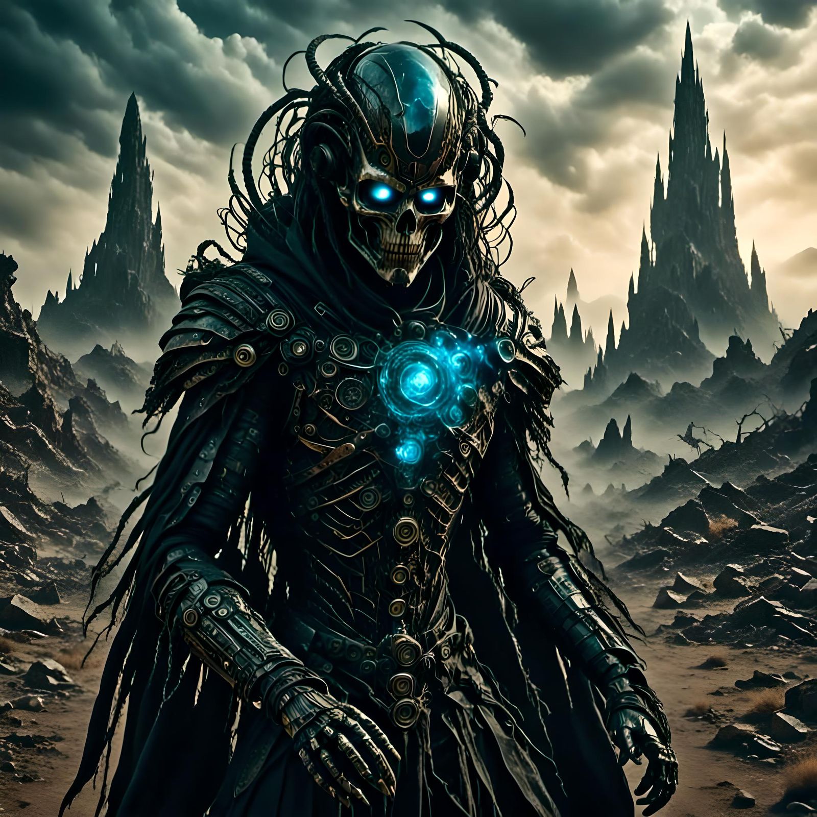 Surreal Cyberpunk Figures in Extreme Realism