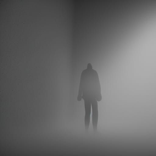 Man in Pain: A Brutalist Horror Ink Drawing