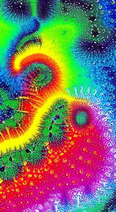 Abstract Crystal Landscape: Art Deco Kinetic Pointillism