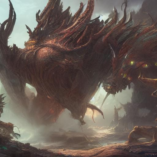 Fantastical Siblings Fight: Detailed Matte Painting