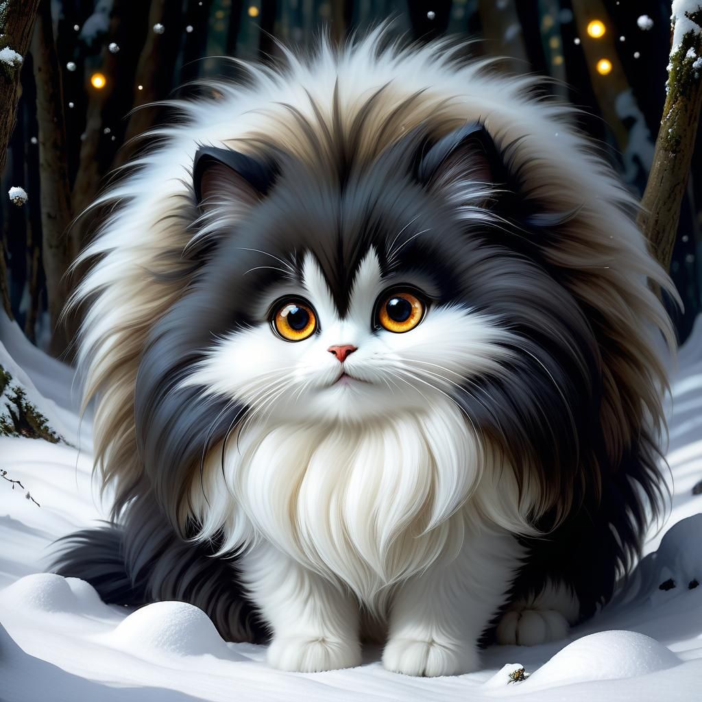 Fluffy Tribble Creature in Enchanted Forest