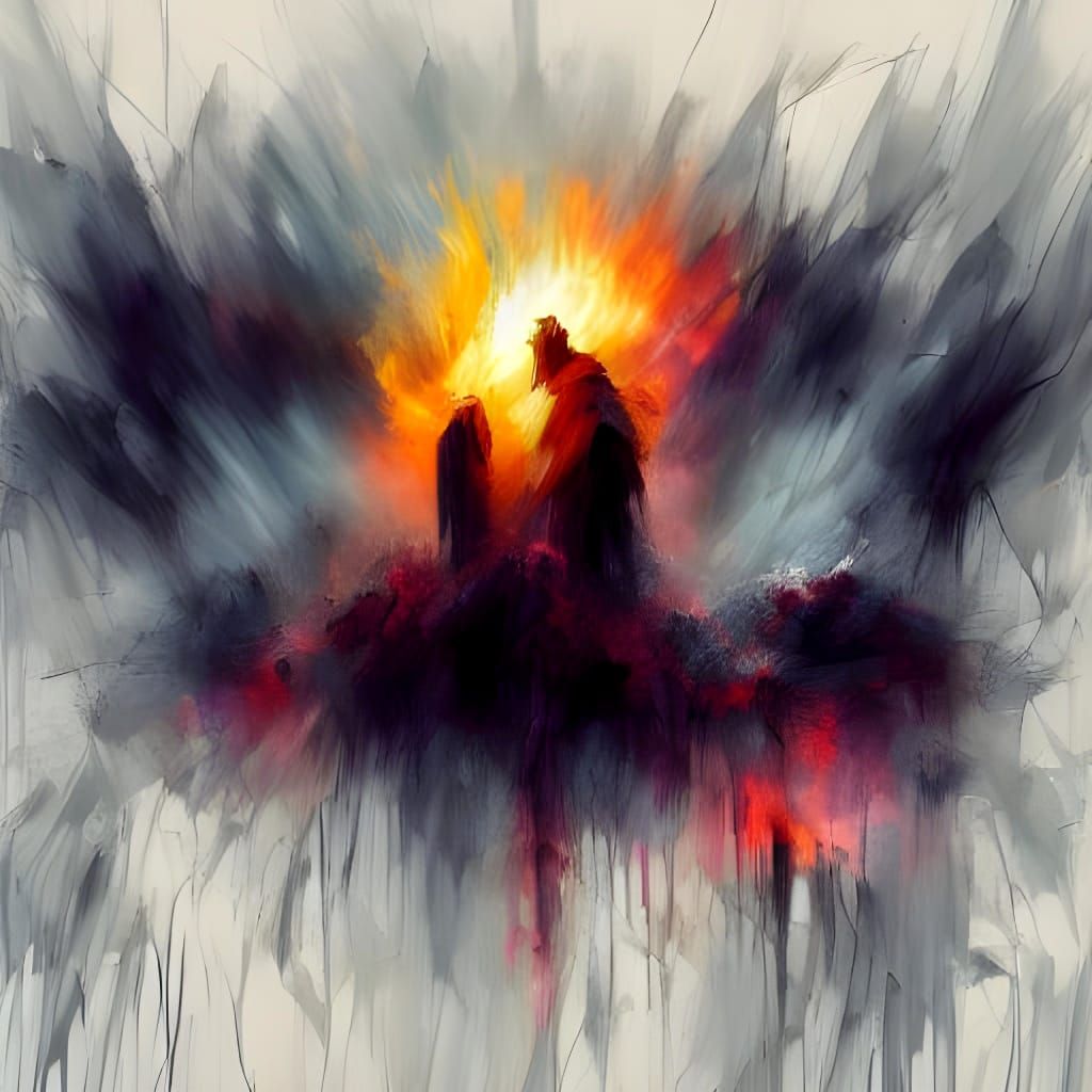 Elegant Abstract Art in Dark and Moody Hues