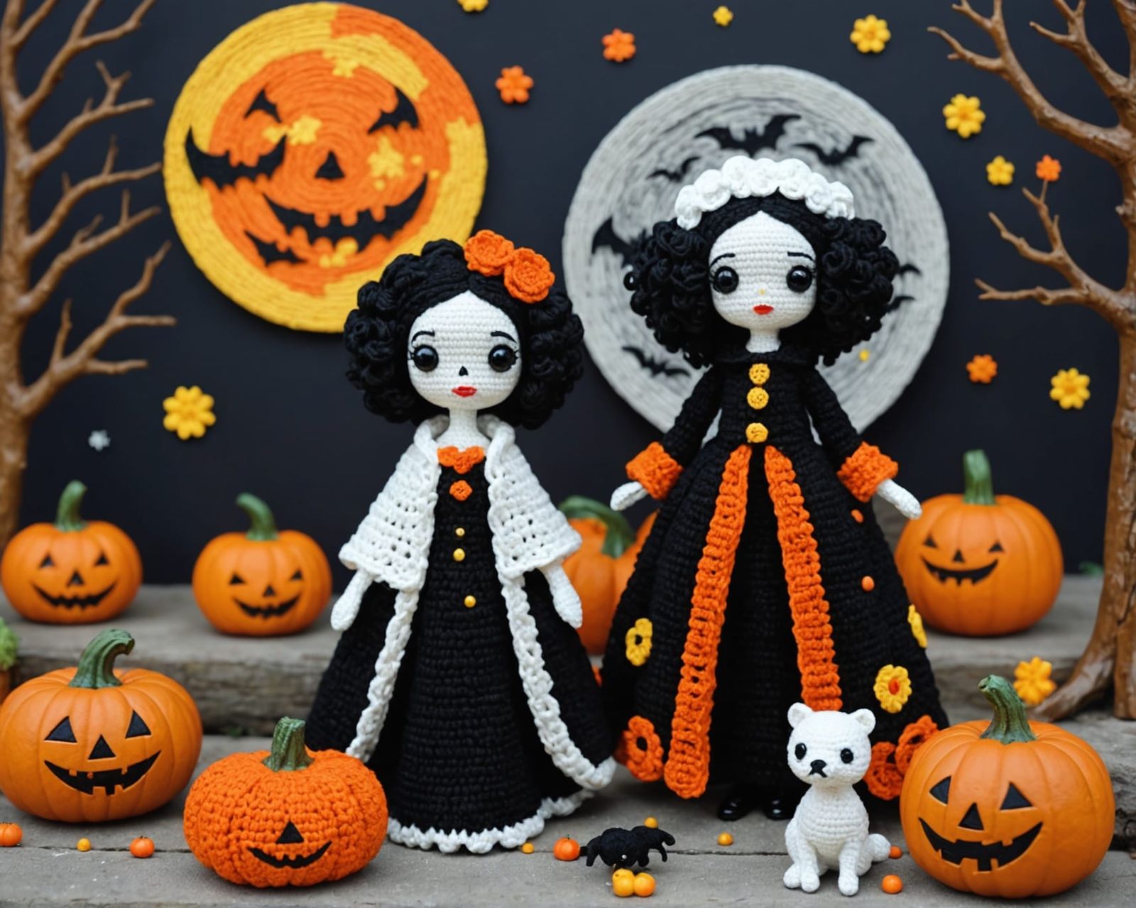 Halloween Night: Cruella de Vil in Klimt Crochet Style