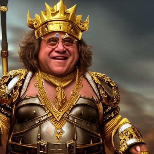 Danny DeVito as a Righteous Barbarian King