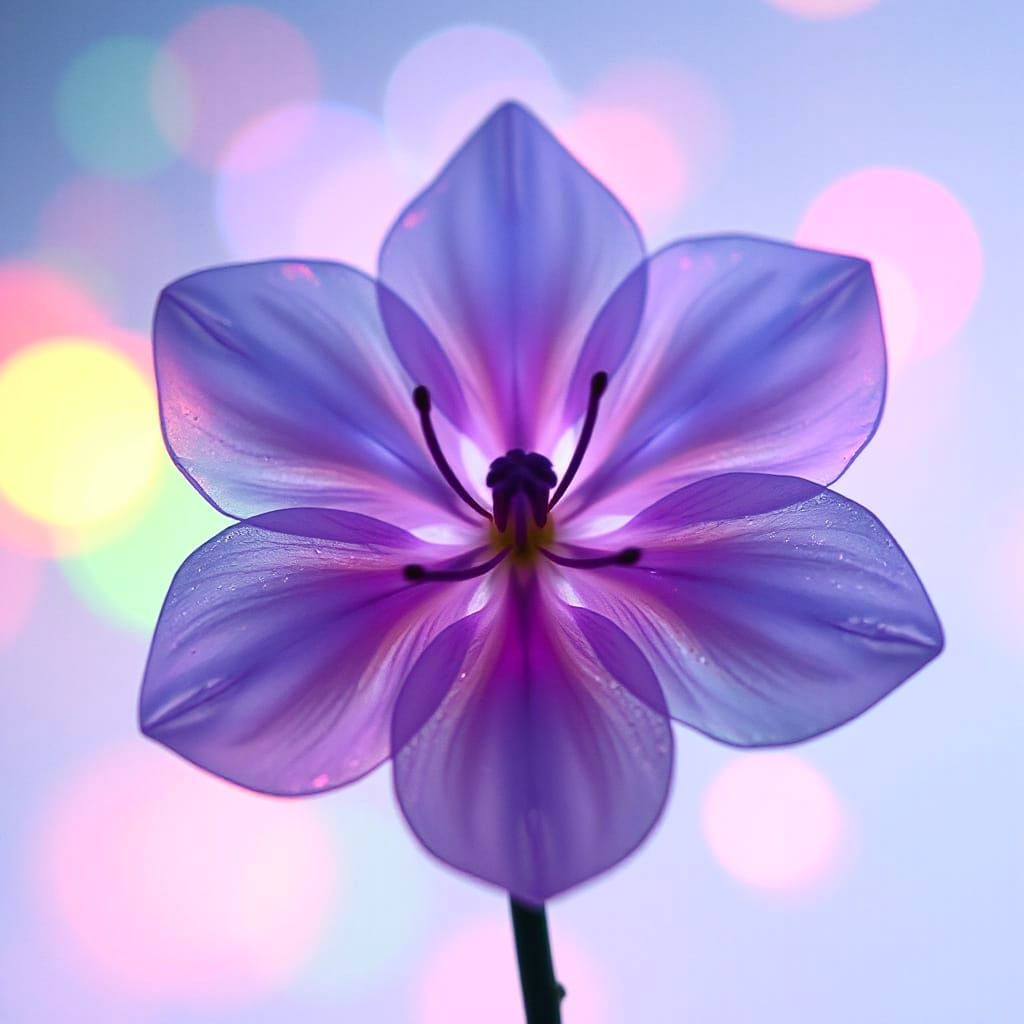 Surreal Macro Masterpiece with Fractoluminescent Flower