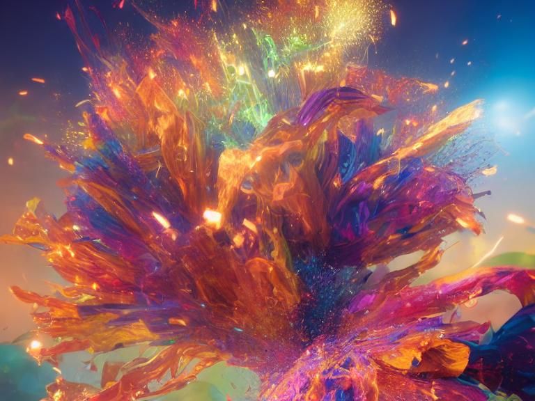 Hyperrealistic Sci-Fi Composition with Rich Colors