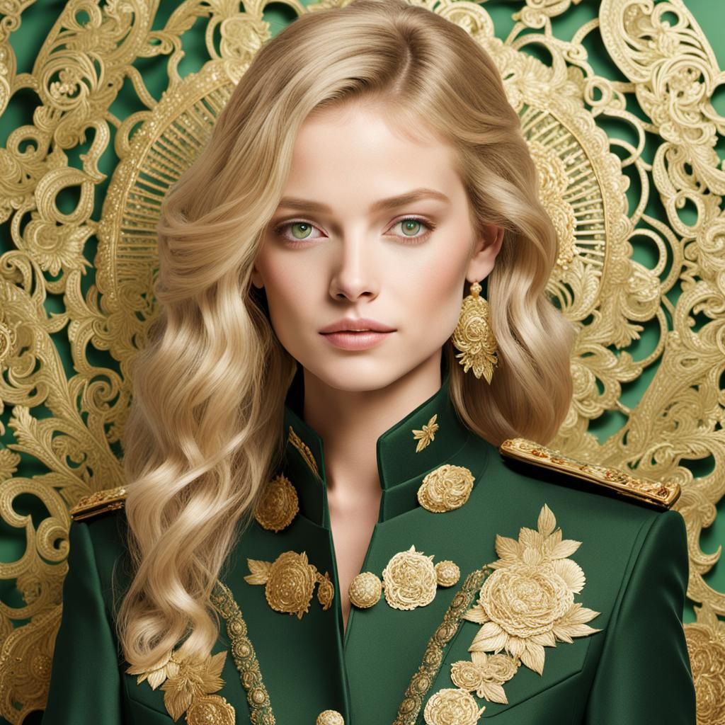 Jocelyn: Ethereal Beauty in Military Elegance