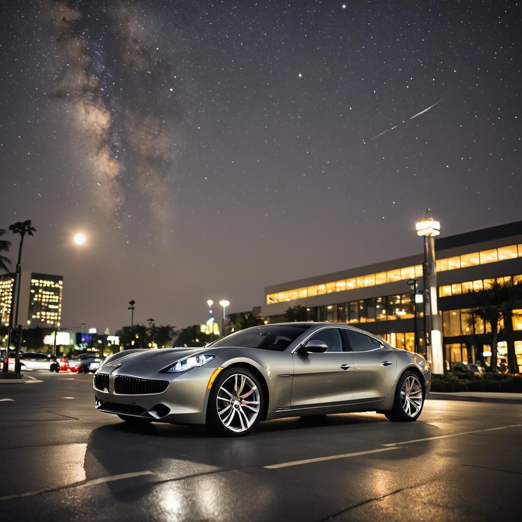 Fisker Karma at Night: Professional Photography
