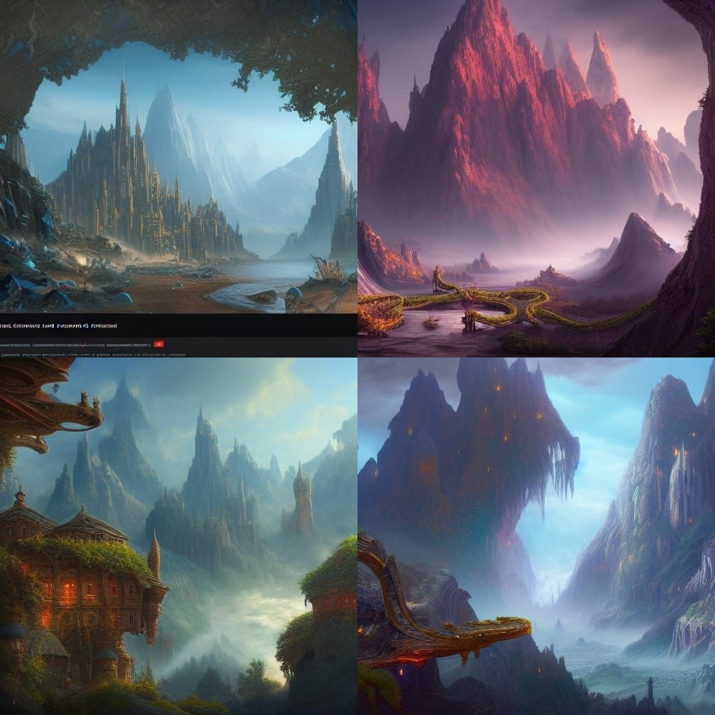 Fantastical God in Detailed Matte Painting