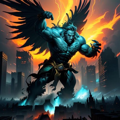 Titans Clash in Epic Fantasy Battle