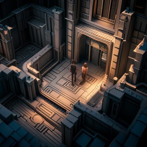 Intricate Brain Maze: 3D Game Cinematic Scene