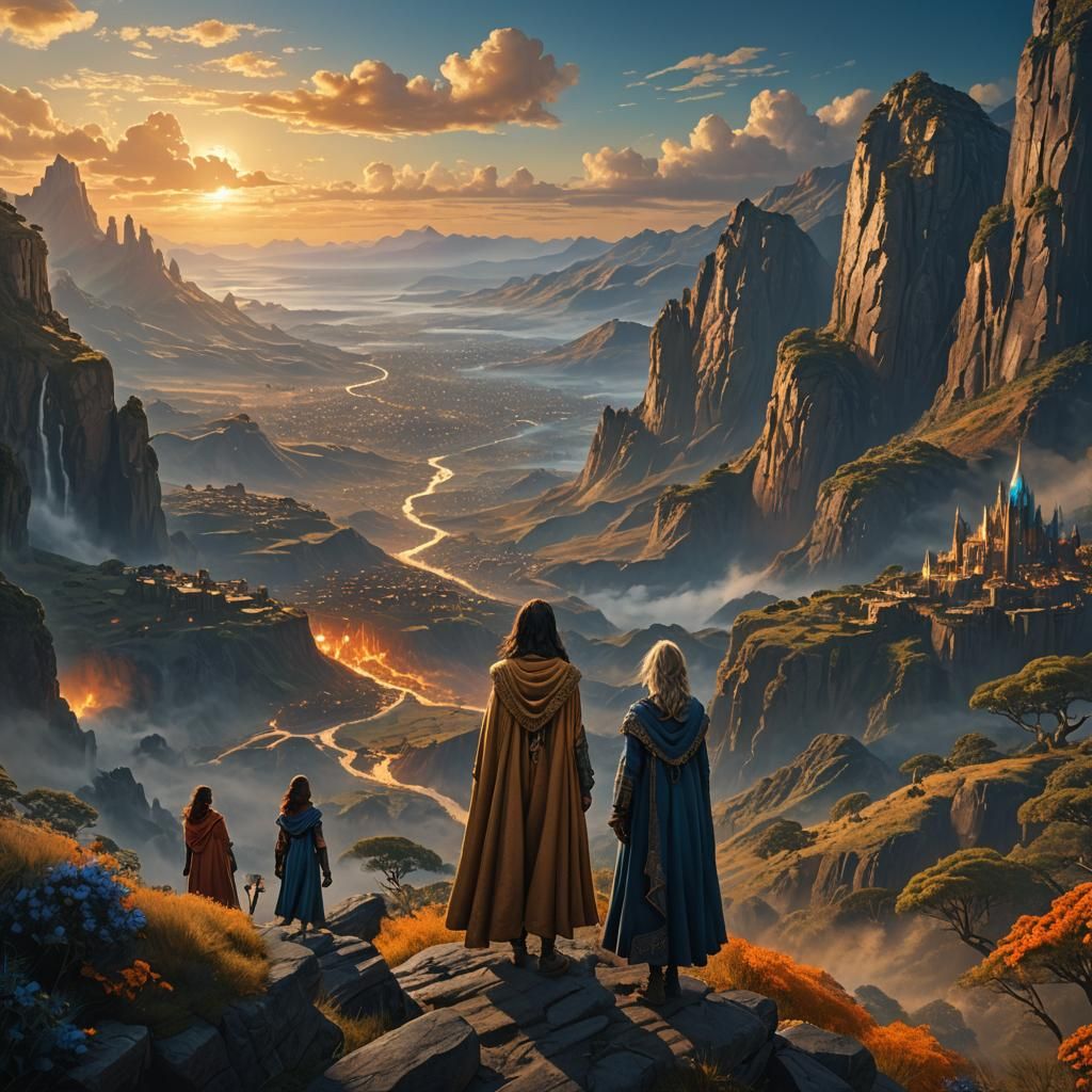 Breathtaking Vista: Dramatic Cinematic Digital Painting