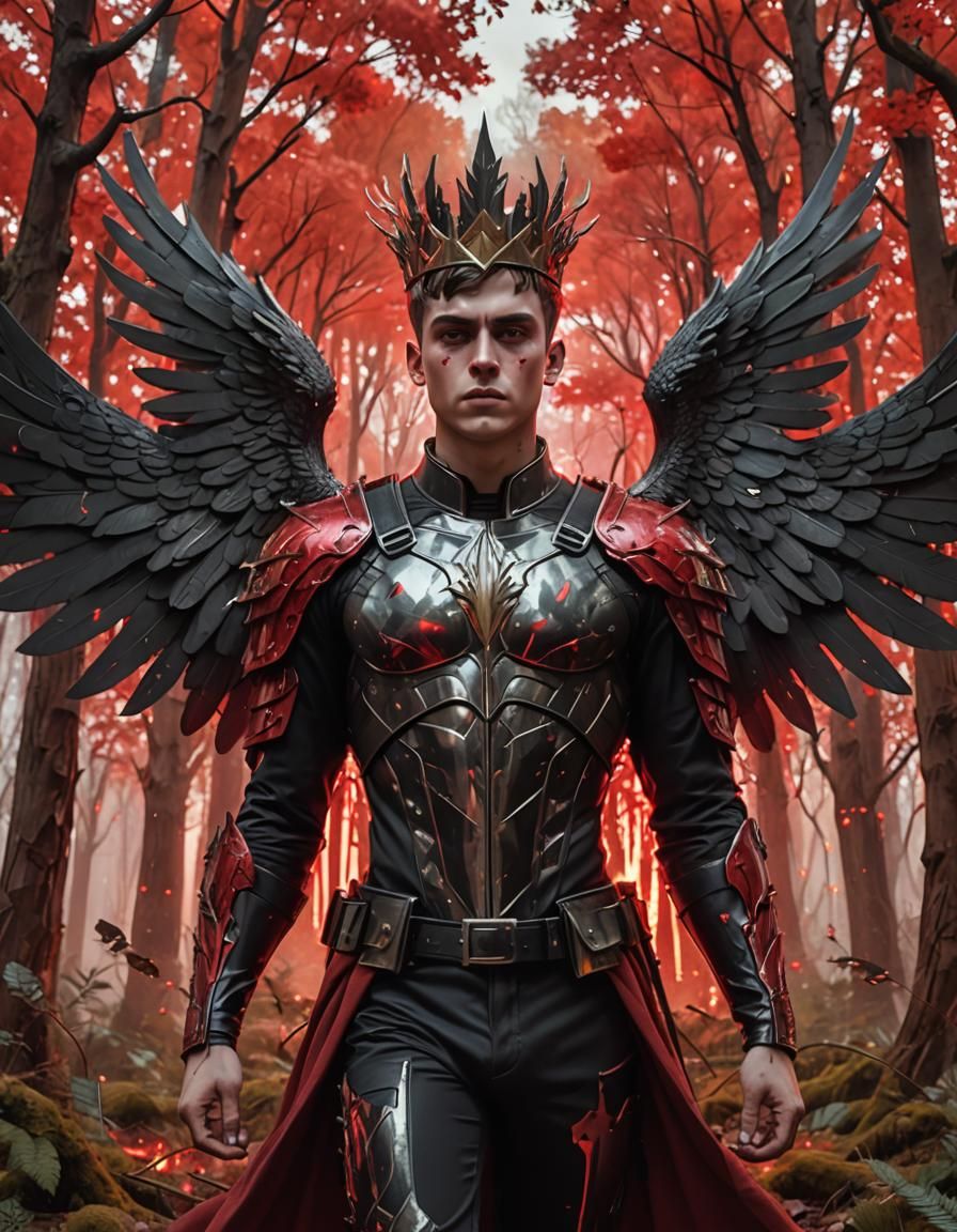 Neo-Futuristic God in Post-Apocalyptic Landscape