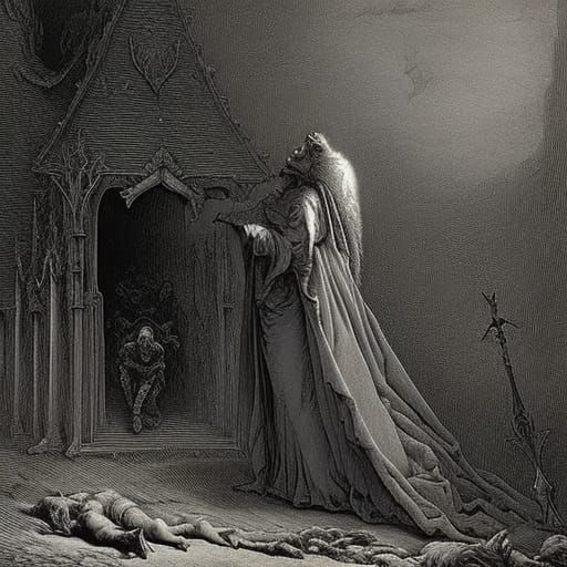 Gothic Horror Figure Commands Submission