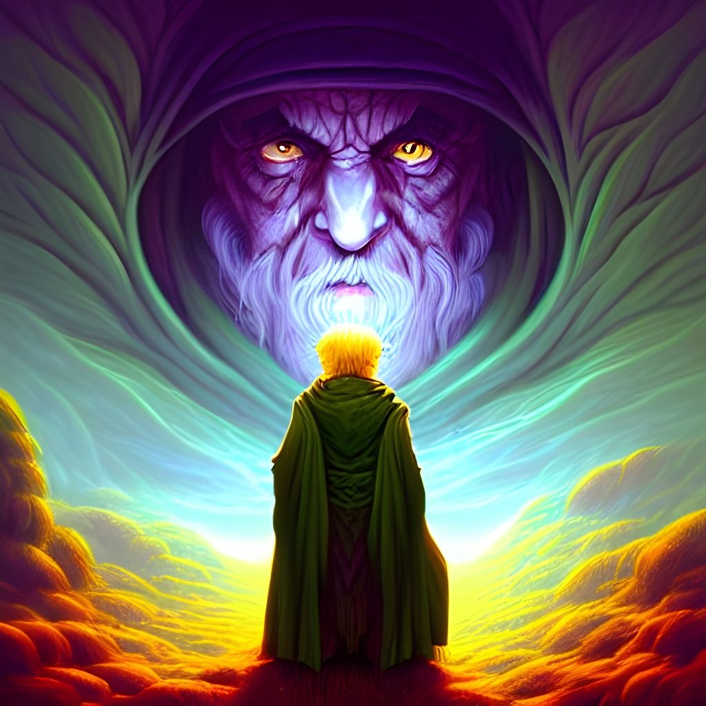 Enchanting Druid in Romantic Landscape Style