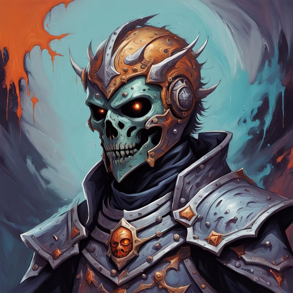 Ghoul Paladin in Abstract Setting with Fine Details
