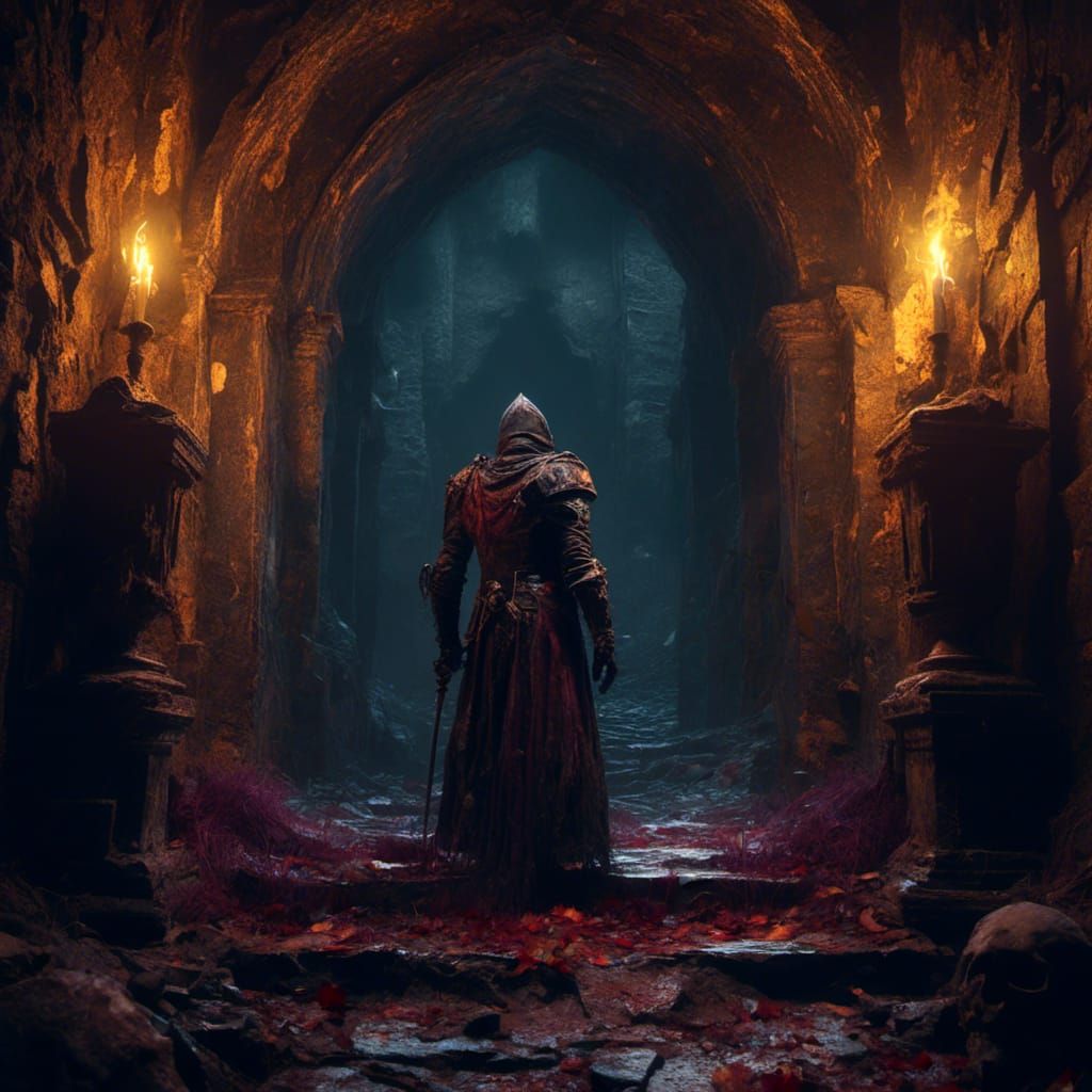 Haunted Castle: Black Knight in Dark Fantasy Style