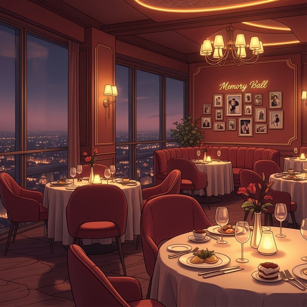 Romantic Italian Restaurant at Night in Dreamy City