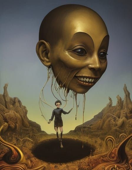 Surreal Boy Portrait in Salvador Dali Style