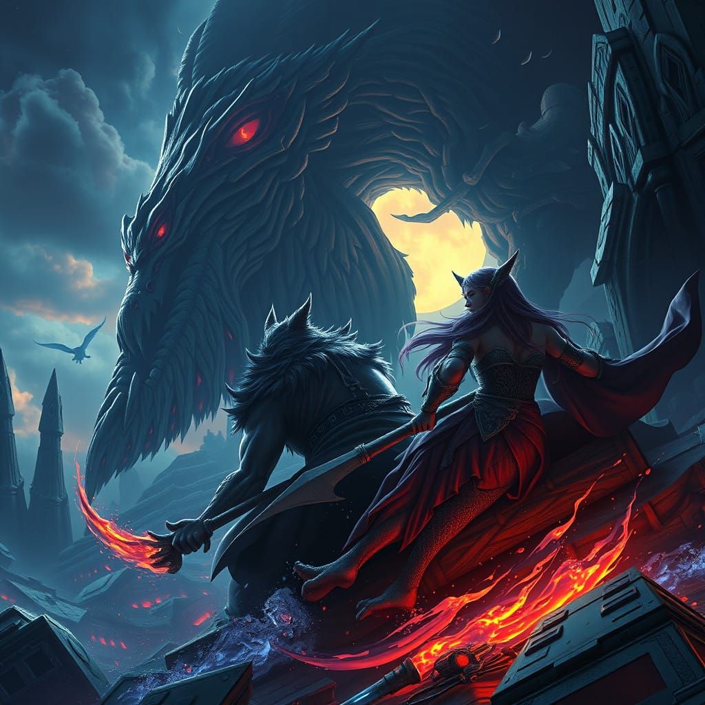 Epic Fantasy Scene with Boogie2988 and Tina from the Angry G...