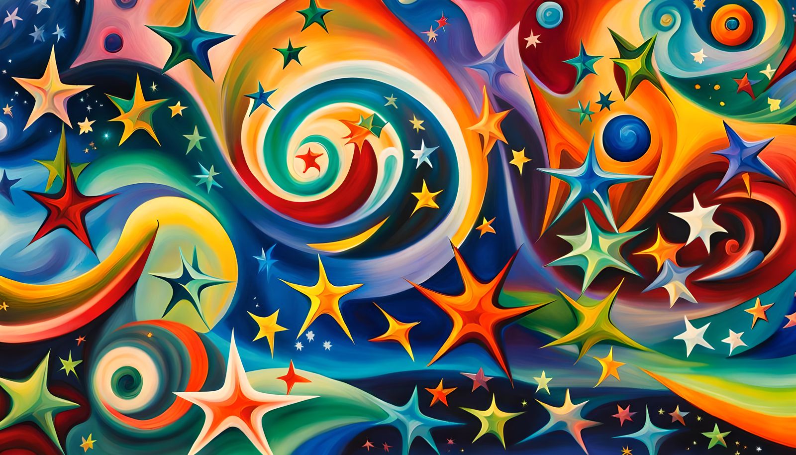 Iridescent Star Cluster Formation as Abstract Expressionism