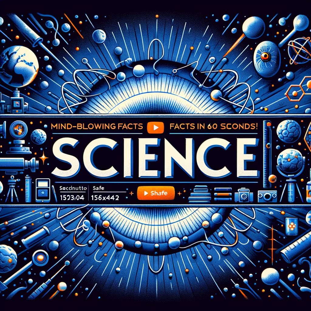 Science In Short YouTube Banner: Modern, High-Contrast Desig...