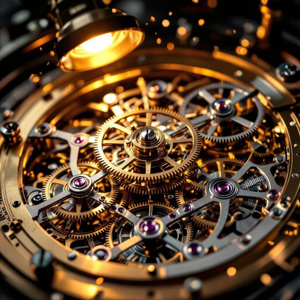 Inside Swiss Clockwork: Hyperrealistic Mechanical Detail