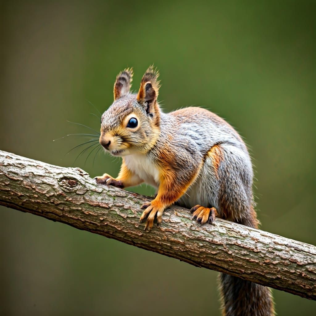 Squirrel Perched on a Branch
