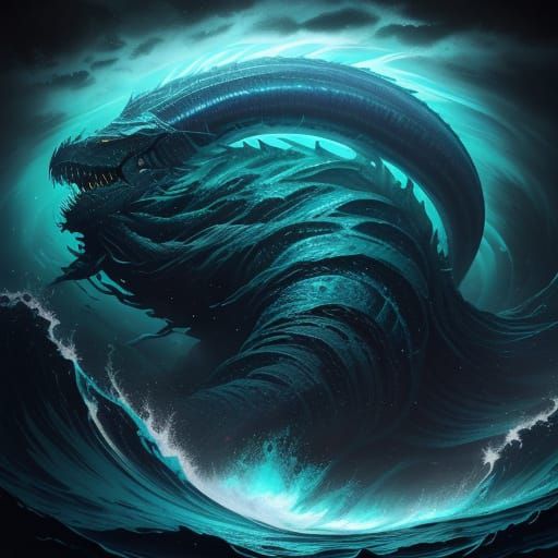 Gigantamax Abyssion in Hyperrealistic Concept Art Style