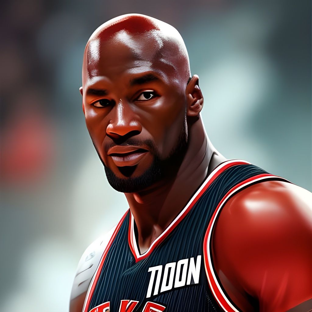 Michael Jordan Portrait in Comic Book Style