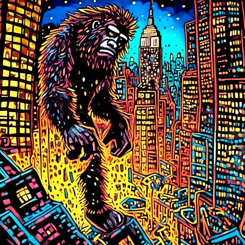 King Kong Graffiti Art in New York City