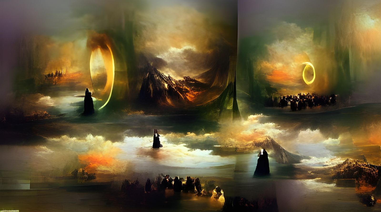 Sauron Forges the One Ring: A Digital Illustration
