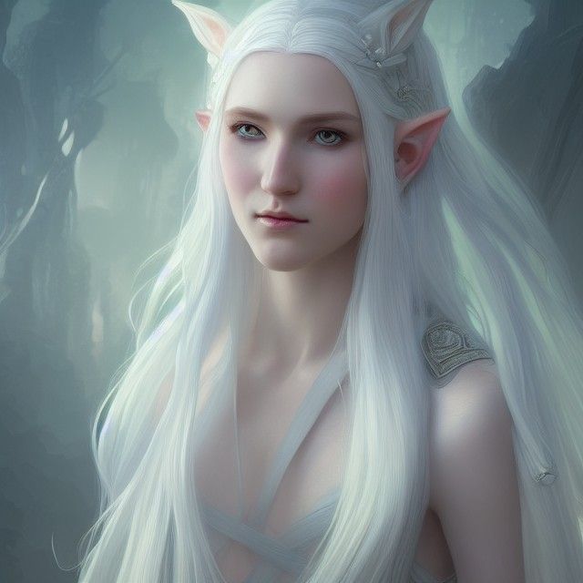 Elven Princess Portrait in Hyperdetailed Digital Art