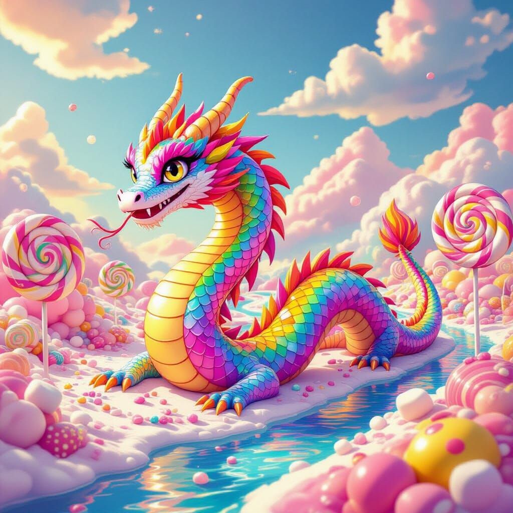 Candy Dragon in Psychedelic Candy Land
